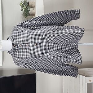 Cellabie Long Sleeve Black & White Gingham Top